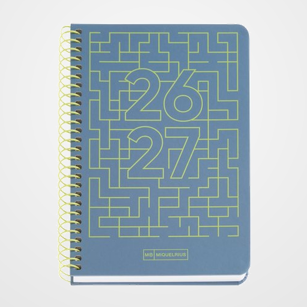 AGENDA ESCOLAR (2026-27) MIQUELRIUS CATALAN SCHOOL WRITE ESPIRAL tapa EXTRA ACTIVA 8º 117x174 S/V APAIS. LAB AZUL