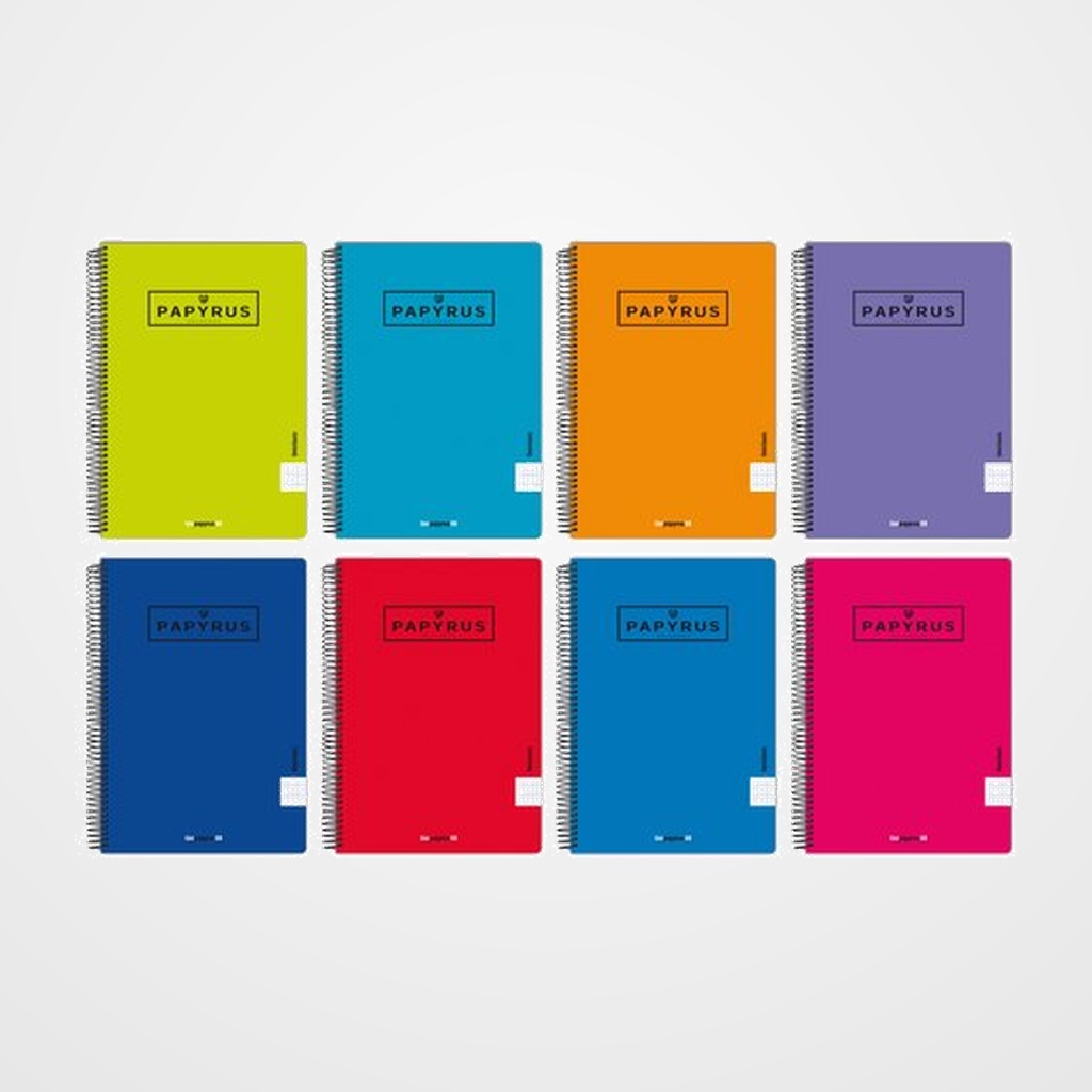 BLOC PAPYRUS UNICLAS tapa PP Fº 80h PAUTA 2.5 90g COL.SUR.