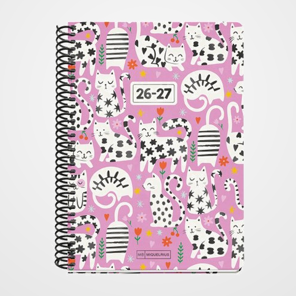 AGENDA ESCOLAR (2026-27) MIQUELRIUS JUNIOR ESPIRAL tapa EXTRA PLUS 4º 150x213 S/V APAIS. CATS