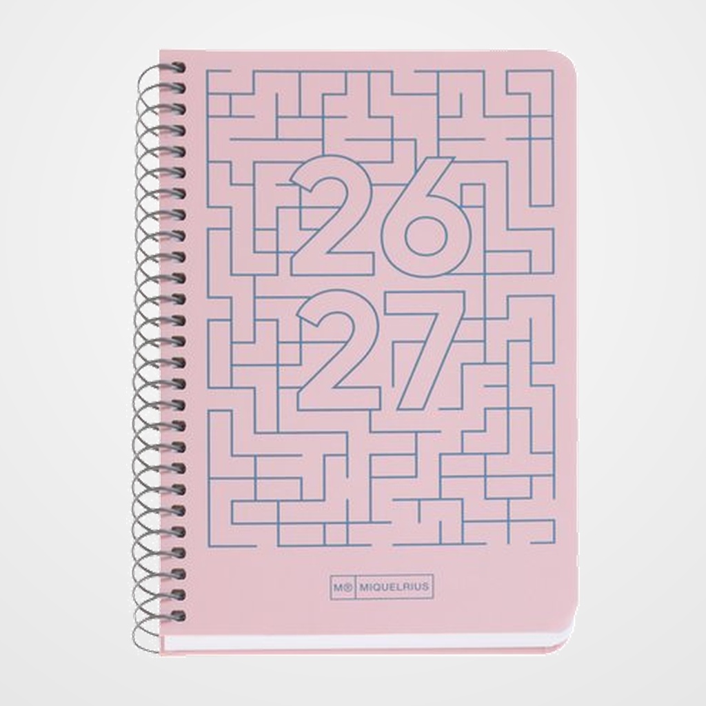 AGENDA ESCOLAR (2026-27) MIQUELRIUS SCHOOL WRITE ESPIRAL tapa EXTRA ACTIVA 8º 117x174 D/P LAB ROSA