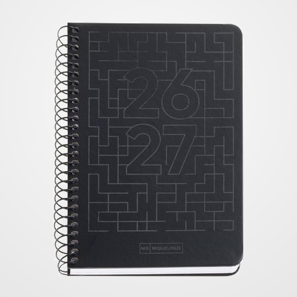 AGENDA ESCOLAR (2026-27) MIQUELRIUS SCHOOL WRITE ESPIRAL tapa EXTRA ACTIVA 8º 117x174 S/V APAIS. LAB NEGRO