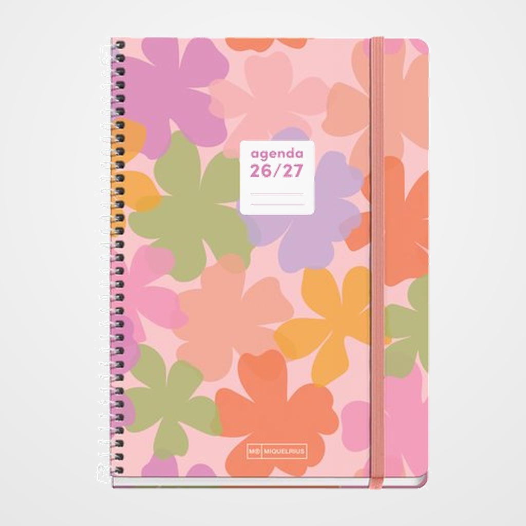 AGENDA ESCOLAR (2026-27) MIQUELRIUS TEEN ESPIRAL tapa EXTRA con GOMA PLUS 4º 155x215 D/P SUMMERY