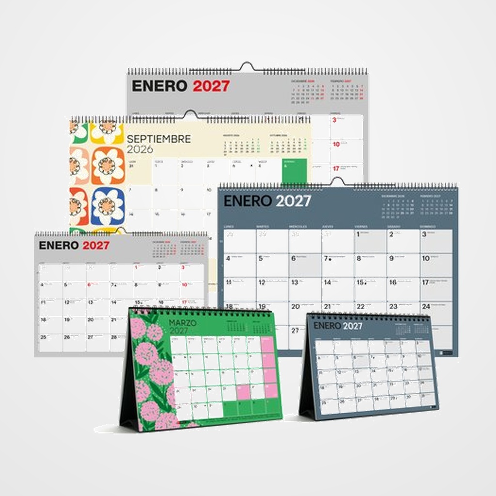 CALENDARIO (2026-27) MIQUELRIUS 18 MESES BASIC&CHROMAT SURTIDO LOTE DE 16