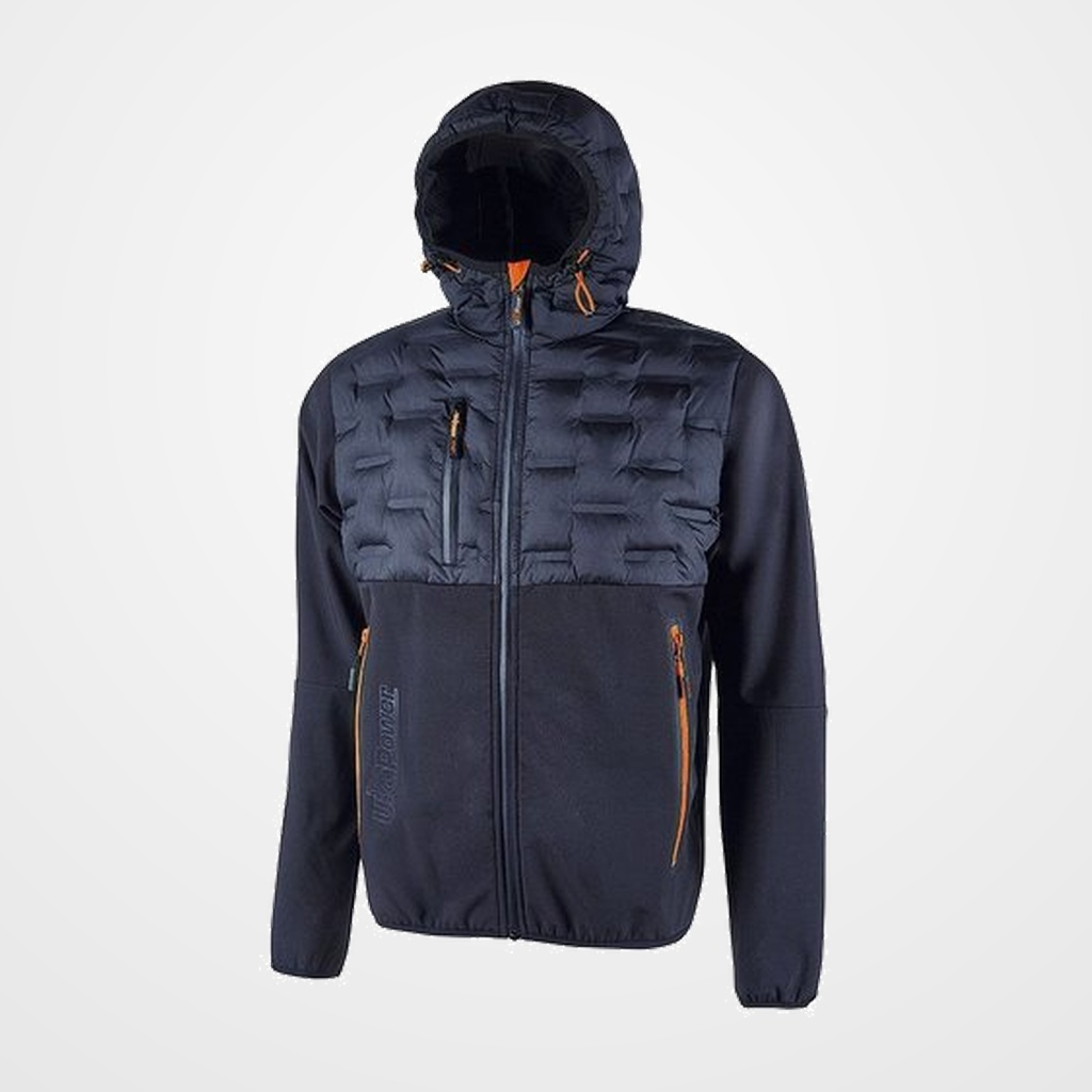 CHAQUETA U-POWER SPOCK HIBRIDA TALLA L GRIS AZUL