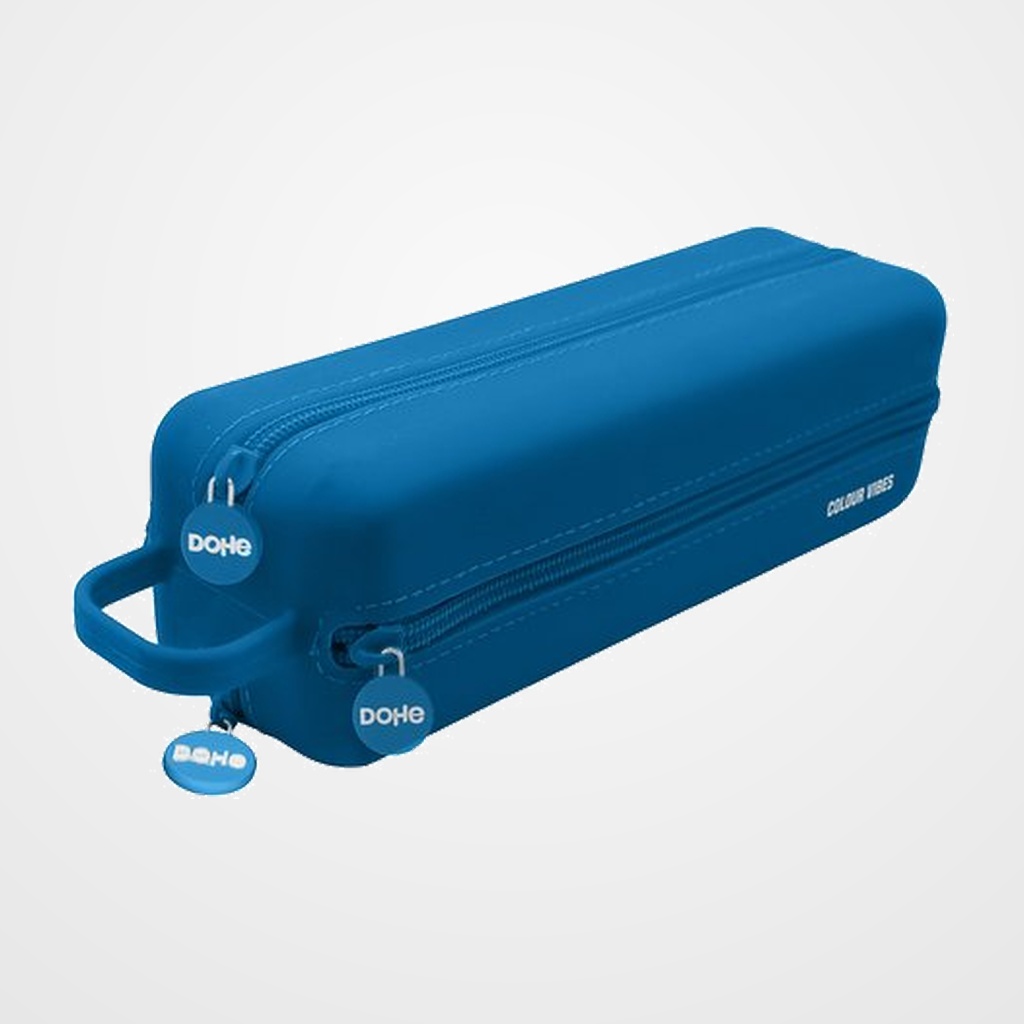 PORTATODO DOHE COLOUR VIBES SILICONA CUADRUPLE con ASA LATERAL AZUL
