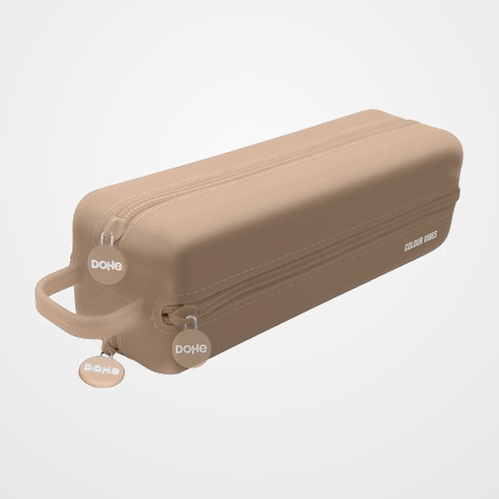 PORTATODO DOHE COLOUR VIBES SILICONA CUADRUPLE con ASA LATERAL BEIGE