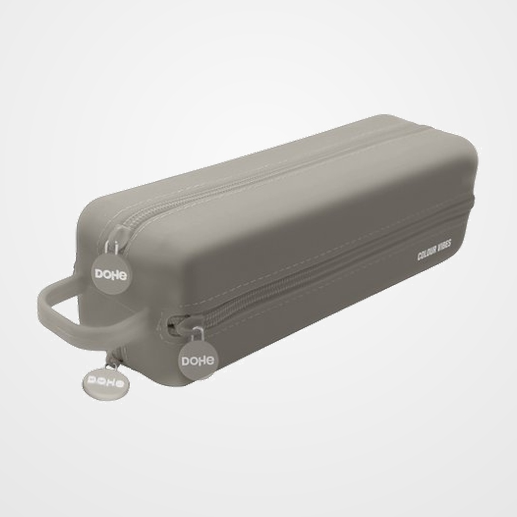 PORTATODO DOHE COLOUR VIBES SILICONA CUADRUPLE con ASA LATERAL GRIS