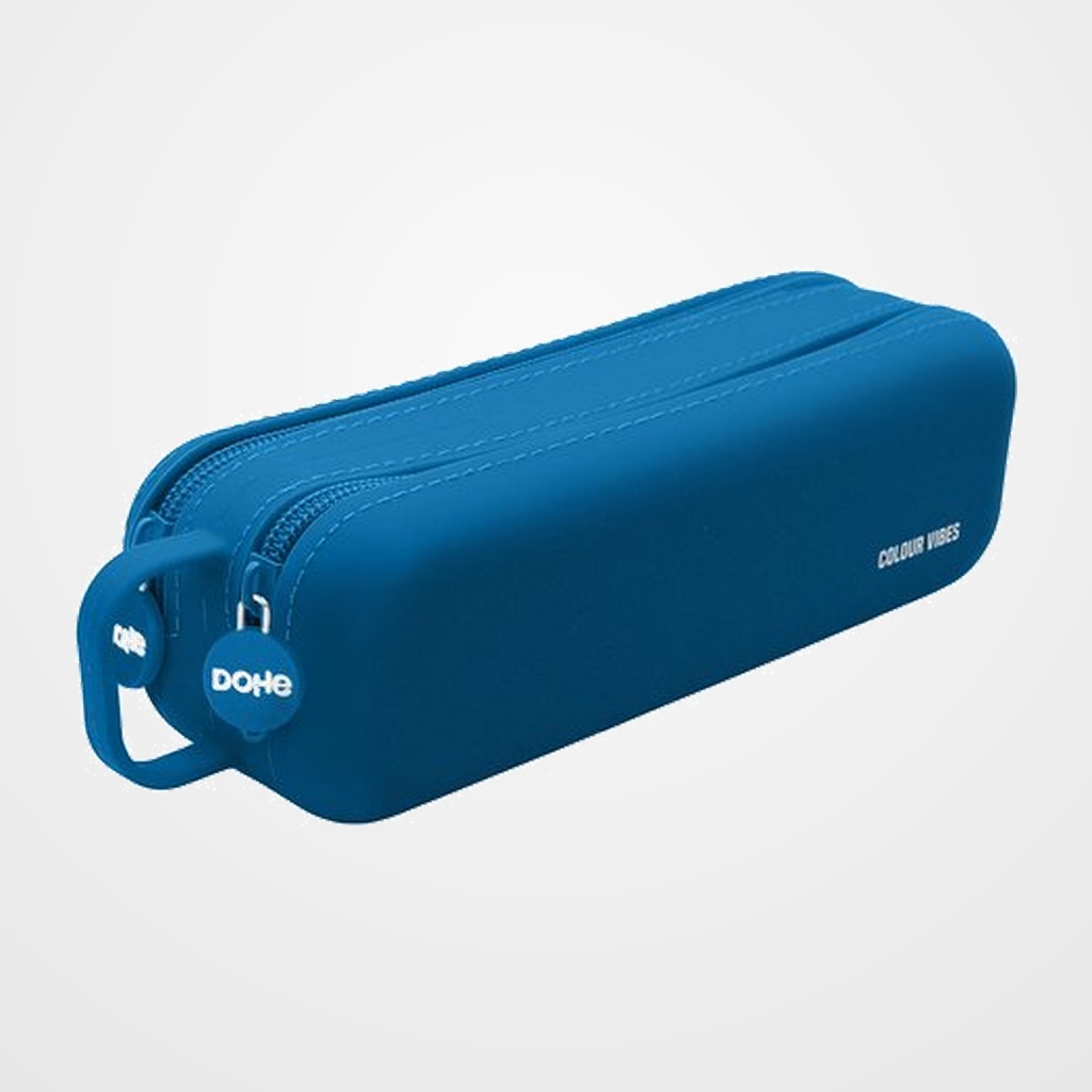 PORTATODO DOHE COLOUR VIBES SILICONA DOBLE con ASA LATERAL AZUL