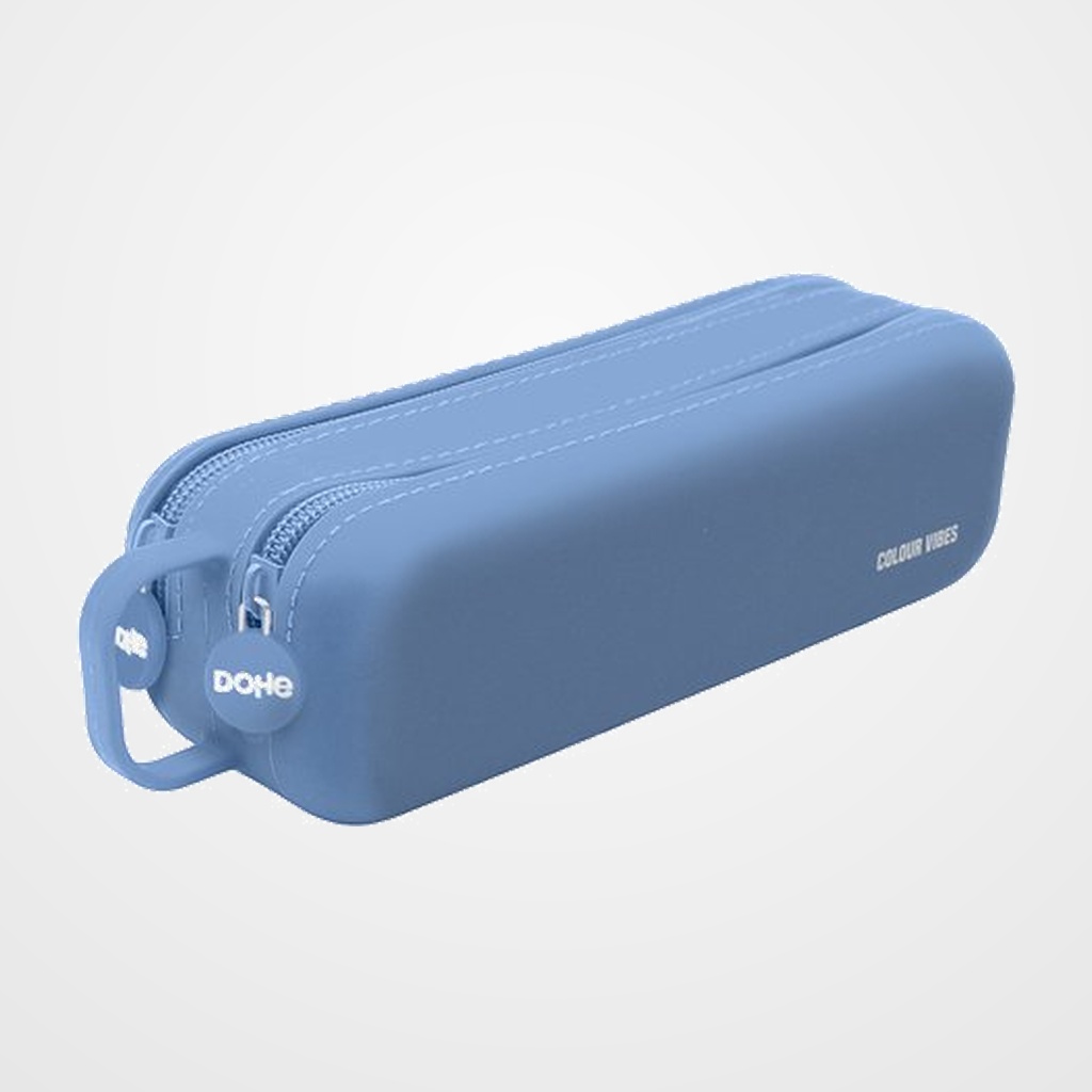 PORTATODO DOHE COLOUR VIBES SILICONA DOBLE con ASA LATERAL AZUL CLARO