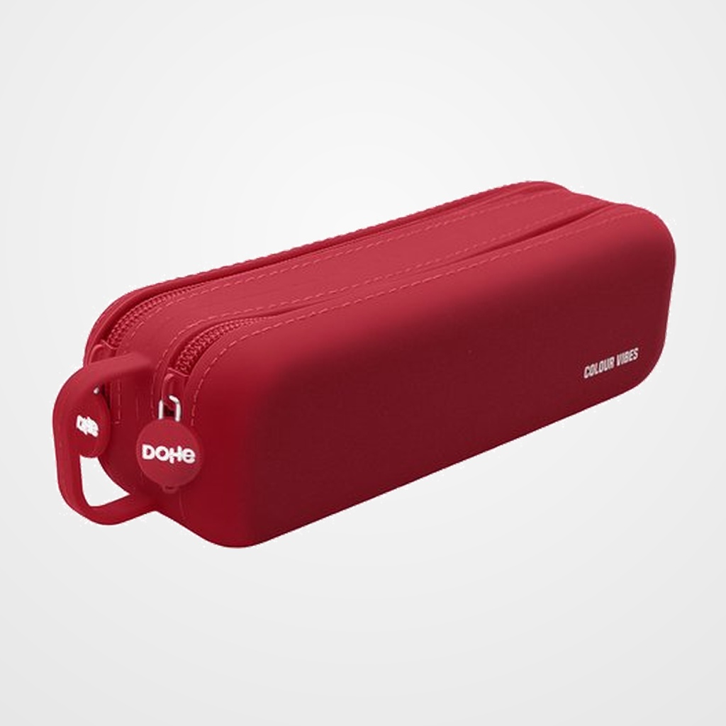 PORTATODO DOHE COLOUR VIBES SILICONA DOBLE con ASA LATERAL ROJO