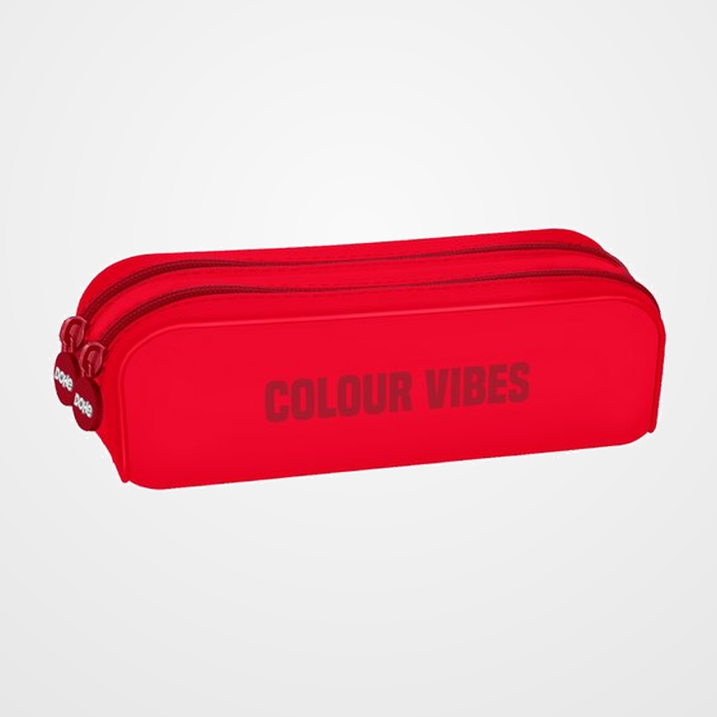 PORTATODO DOHE COLOUR VIBES SILICONA DOBLE ROJO