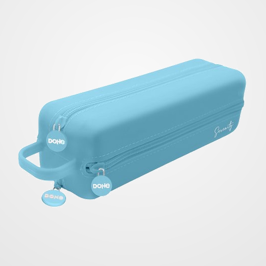 PORTATODO DOHE SERENITY SILICONA CUADRUPLE con ASA LATERAL AZUL
