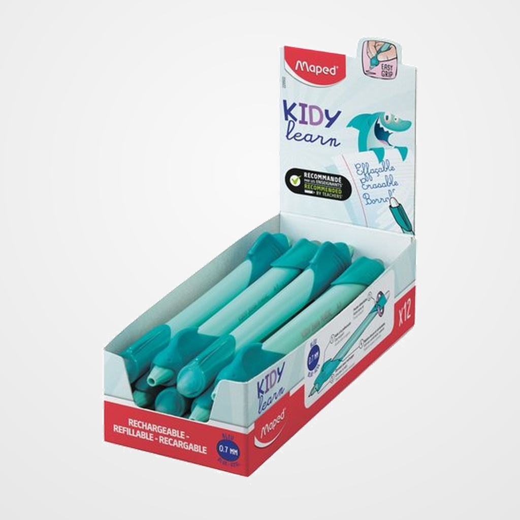 BOLIGRAFO BORRABLE MAPED KIDY LEARN MAGIC TIBURON CON ADAPTADOR (tinta azul)