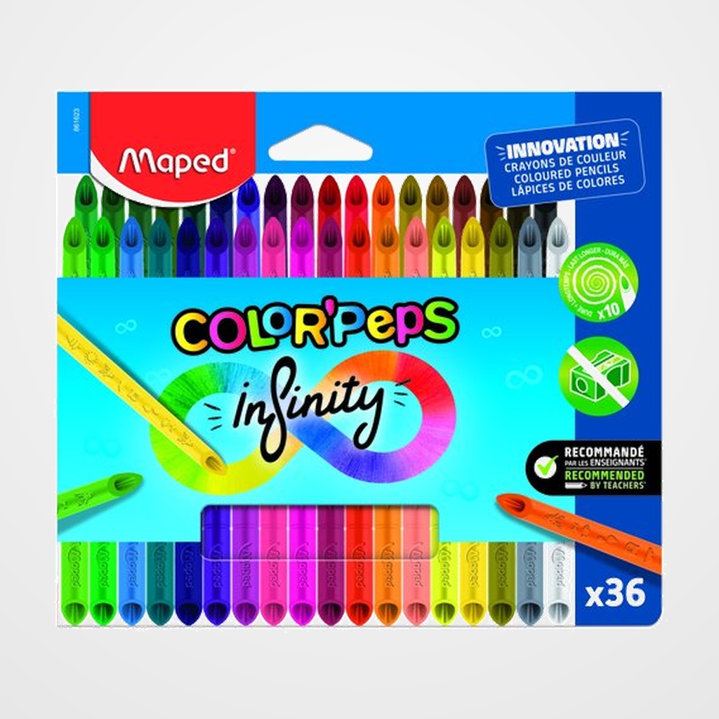 LAPICES de COLORES MAPED INFINITY estuche de 36