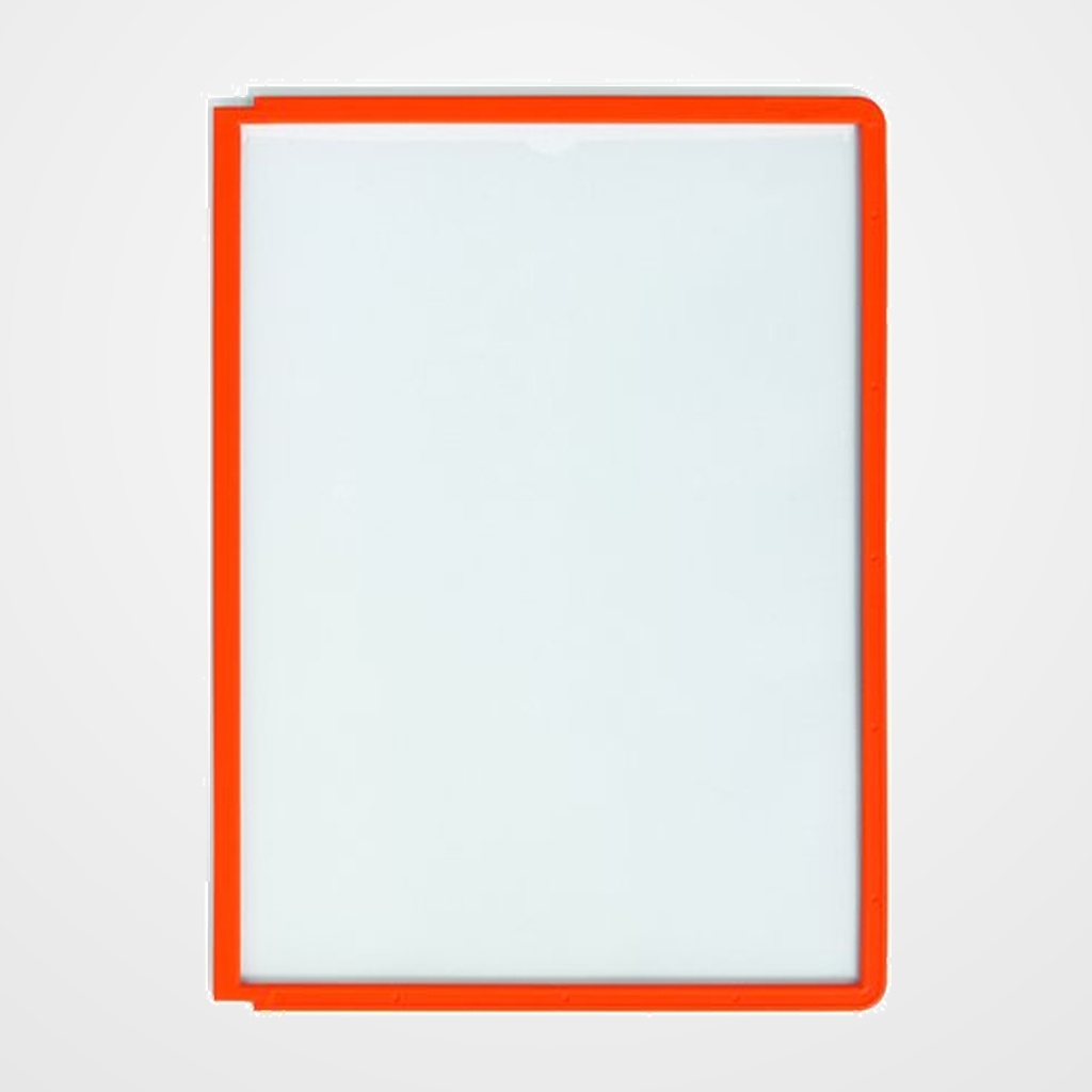 FUNDA DURABLE SHERPA A4 con MARCO NARANJA PAQUETE de 5