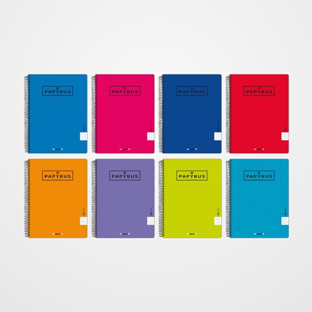 BLOC PAPYRUS UNICLAS1 tapa PP A4+ 80h CUADRIC.5x5 90g COL.SUR.