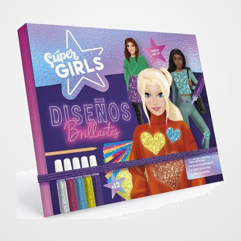 BLOC SUPER GIRLS DISEÑOS BRILLANTES