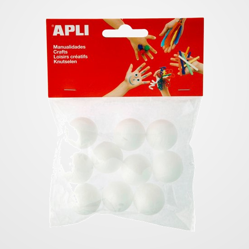 BOLAS POLIESPAN APLI 25 mm. BOLSA de 10