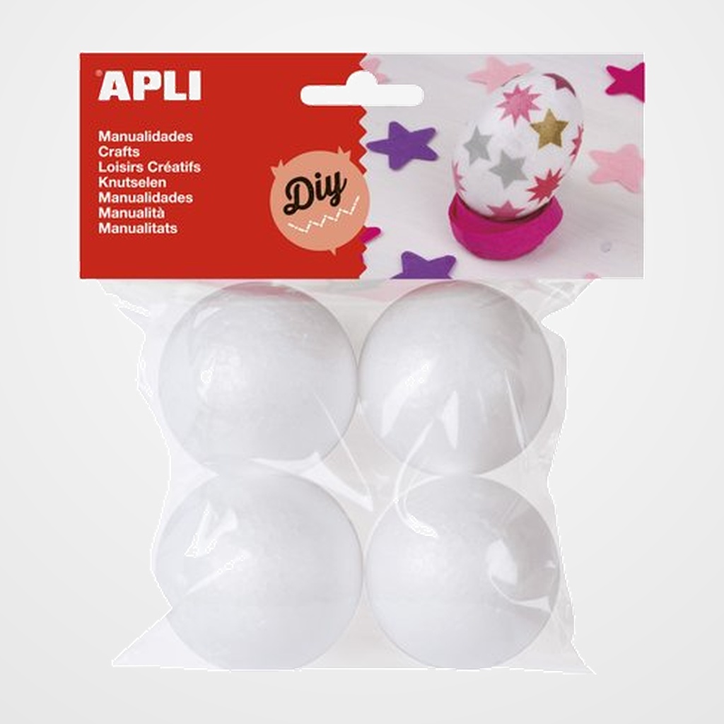 BOLAS POLIESPAN APLI 45 mm. BOLSA de 4