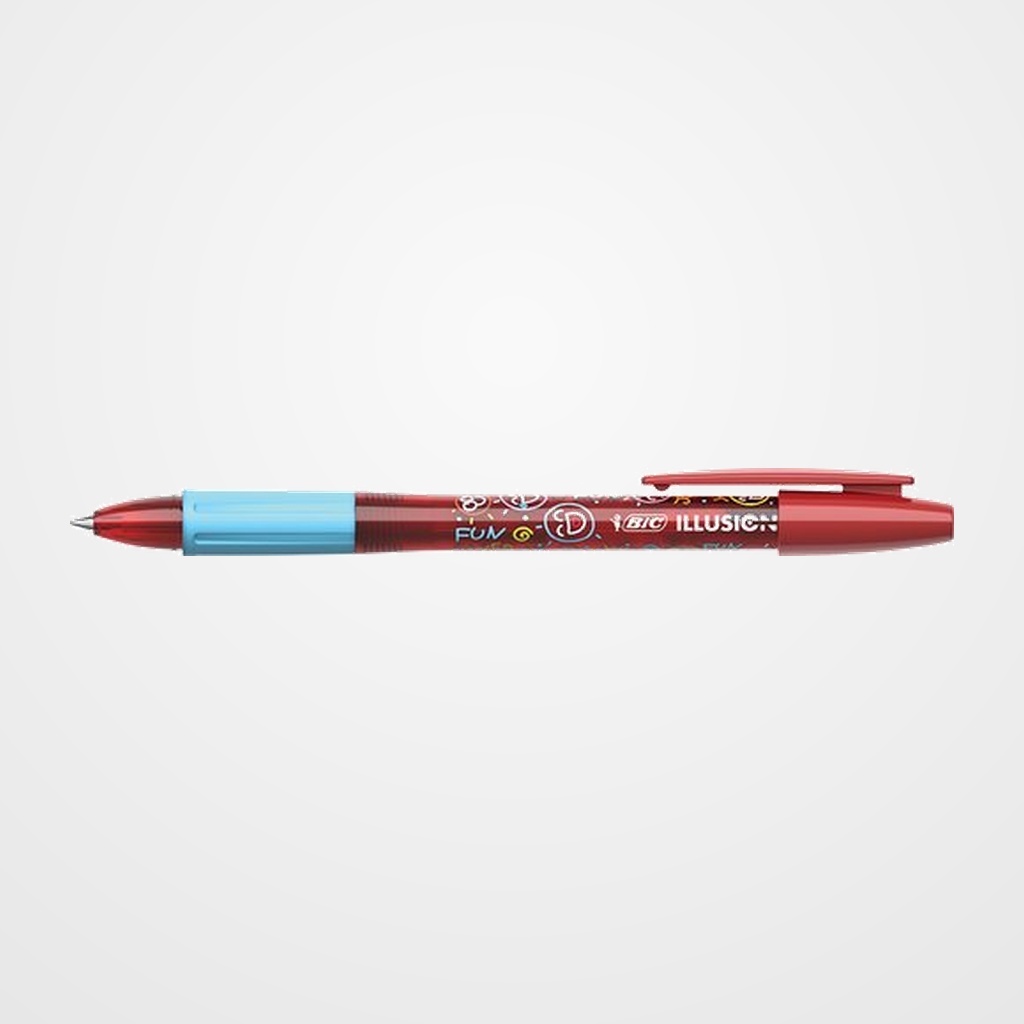 BOLIGRAFO BIC GELOCITY ILLUSION BORRABLE ROJO