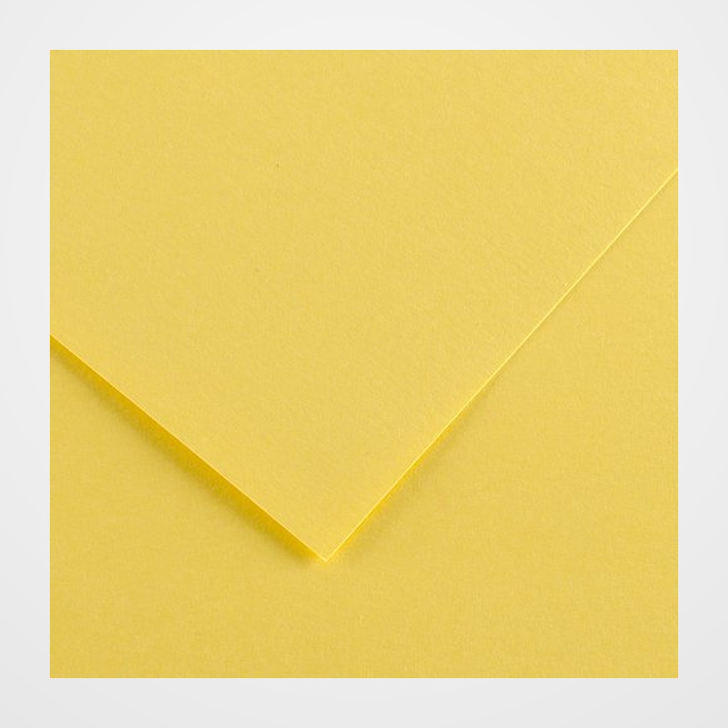CARTULINA 70x100cm CANSON COLORLINE 220g LISO/FINO AMARILLO LIMON PAQUETE de 25