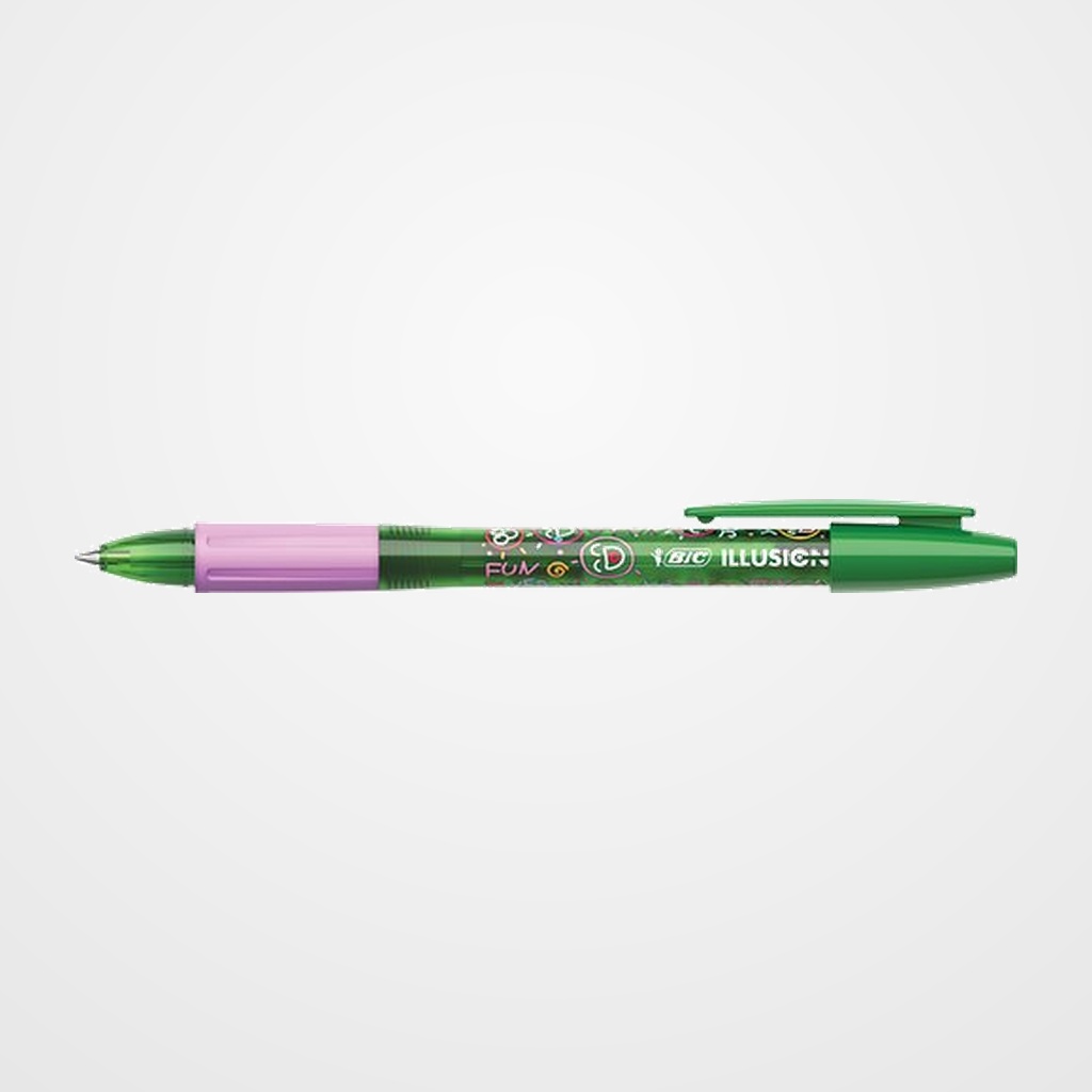 BOLIGRAFO BIC GELOCITY ILLUSION BORRABLE VERDE