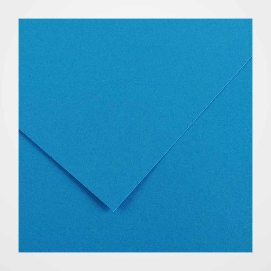 CARTULINA 70x100cm CANSON COLORLINE 220g LISO/FINO AZUL MAR PAQUETE de 25