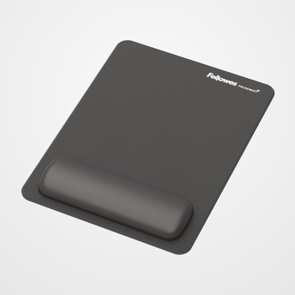 ALFOMBRILLA RATON FELLOWES CON REPOSAMUÑECAS BREYTA XL NEGRO