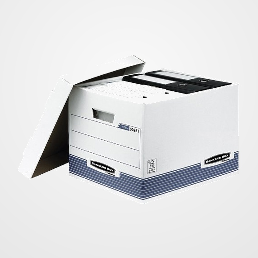 [11601533] CONTENEDOR de ARCHIVOS FELLOWES BANKERS BOX 390x333x285mm AZUL para 4 archivadores tamaño  A4