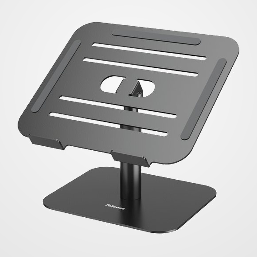 SOPORTE PORTATIL FELLOWES ALUMIA con PEANA (96% MATERIAL RECICLADO) NEGRO