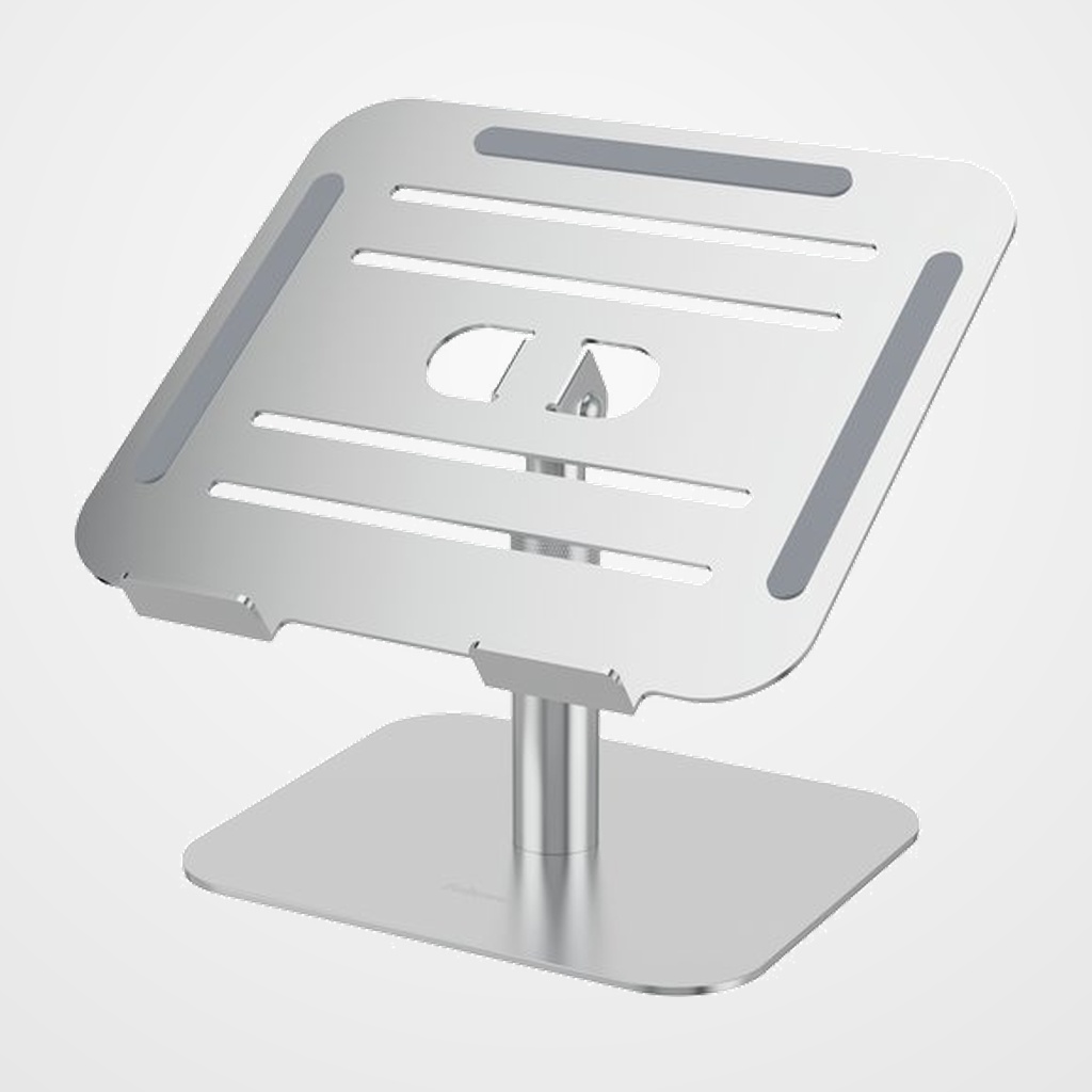 SOPORTE PORTATIL FELLOWES ALUMIA con PEANA (96% MATERIAL RECICLADO) PLATA