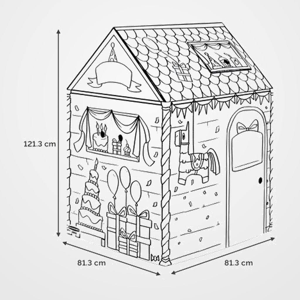 [25902289] CAJA BANKERS BOX PARA PINTAR CARTON ECOLOGICO CASITA CUMPLEAÑOS