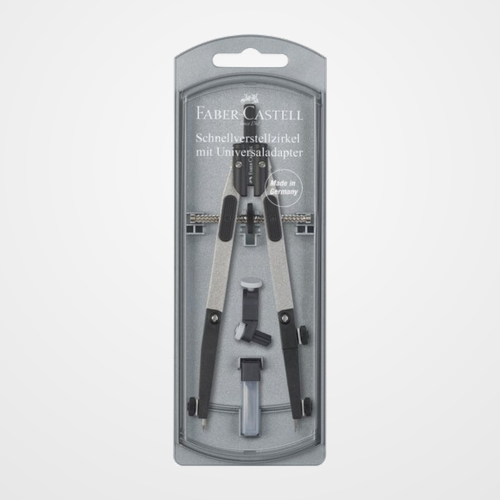 COMPAS FABER-CASTELL TECNICO CON ADAPTADOR Y AJUSTE RAPIDO