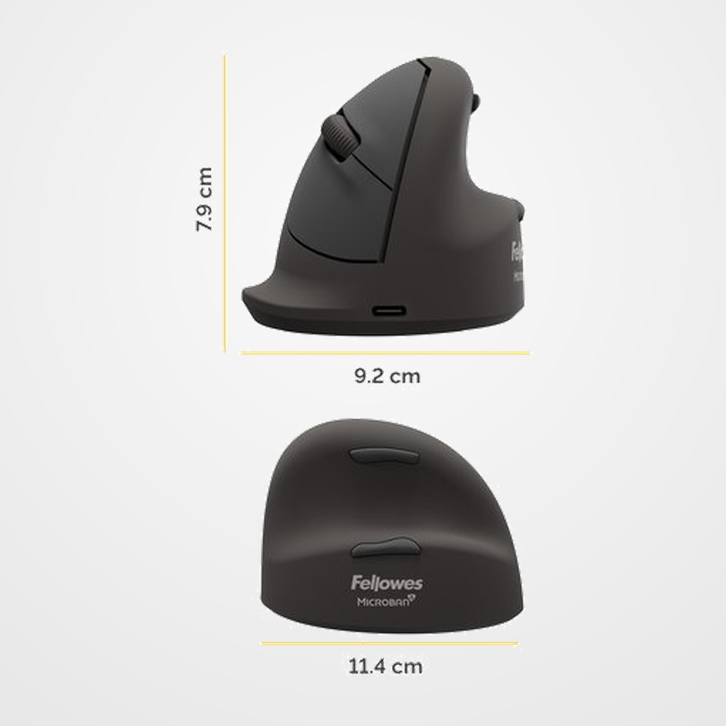 RATON FELLOWES VERTICAL INALAMBRICO BREYTA PLUS TALLA L DIESTRO