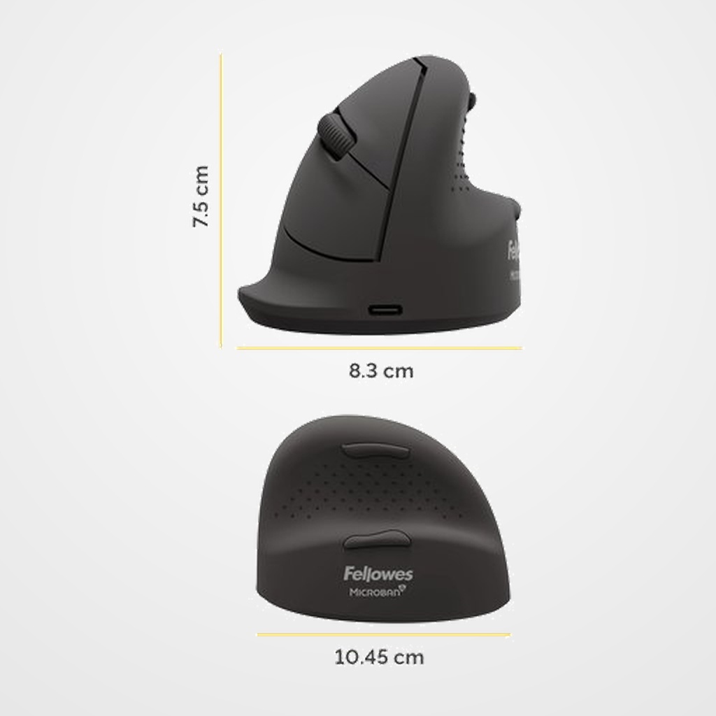 RATON FELLOWES VERTICAL INALAMBRICO BREYTA PLUS TALLA M DIESTRO