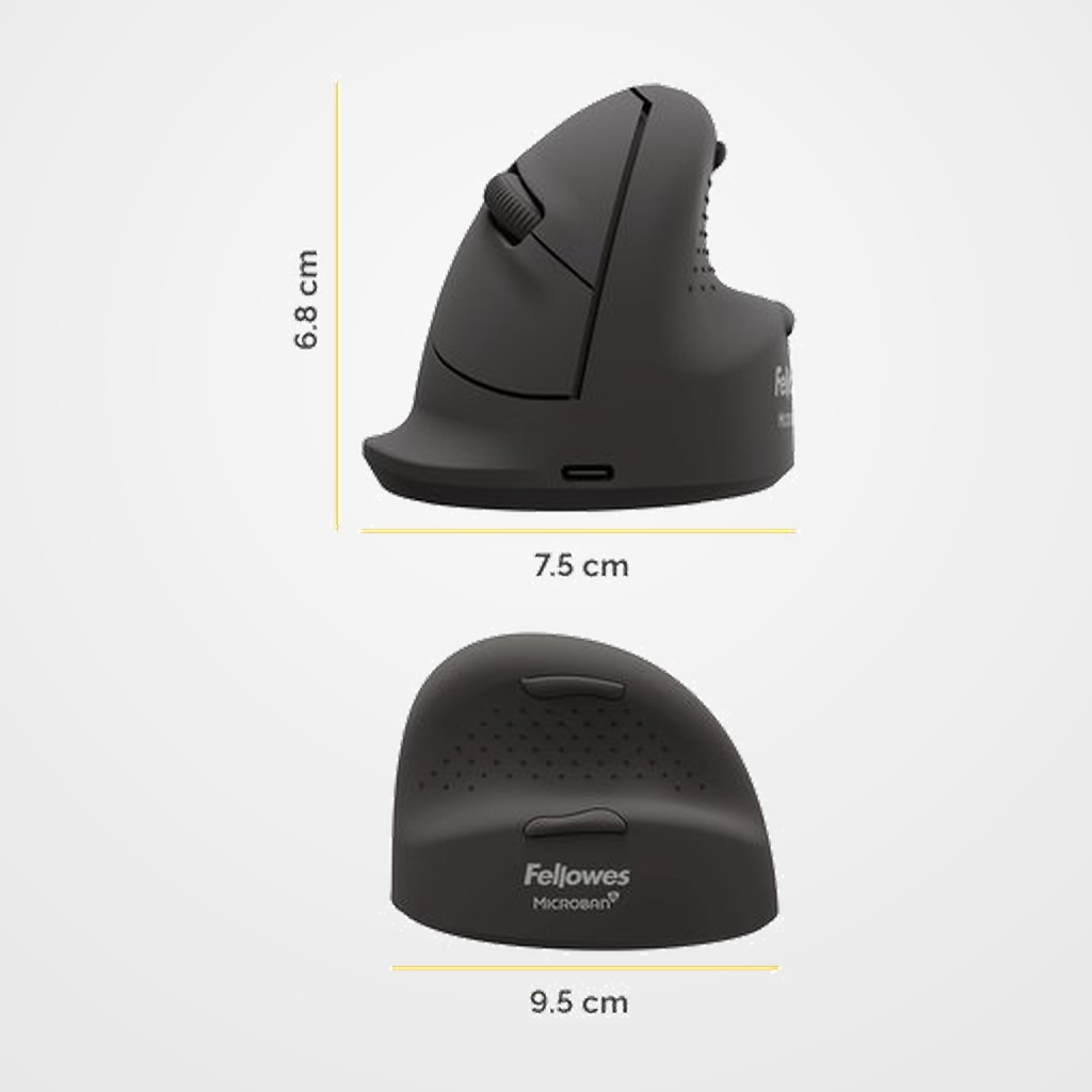 RATON FELLOWES VERTICAL INALAMBRICO BREYTA PLUS TALLA S DIESTRO