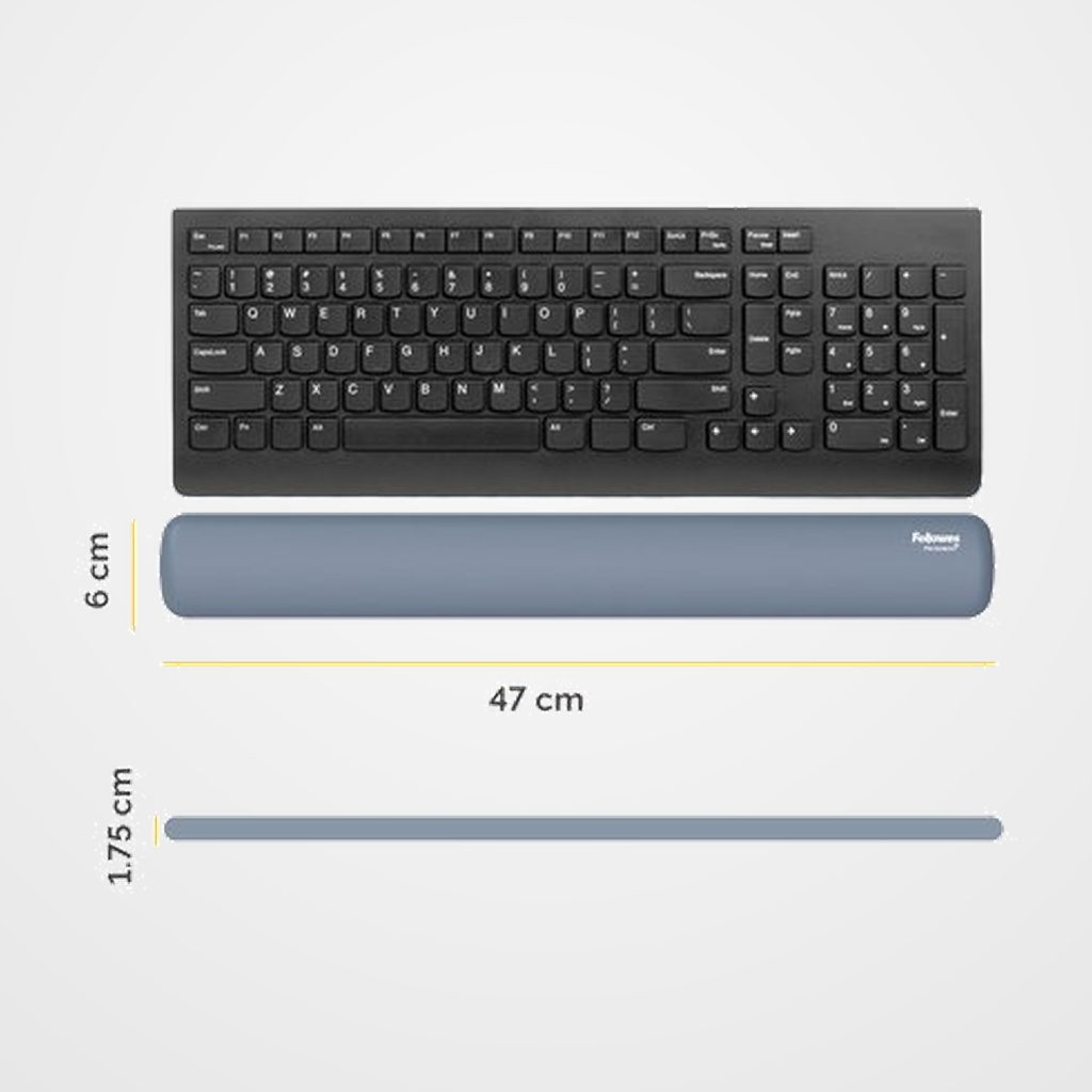 REPOSAMUÑECAS FELLOWES BREYTA para TECLADO AZUL