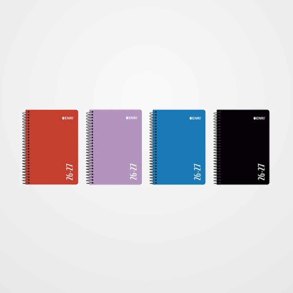 AGENDA ESCOLAR (2026-27) ENRI CATALAN TEENS ESPIRAL tapa PP 4º S/V SURTIDO (4 col.)