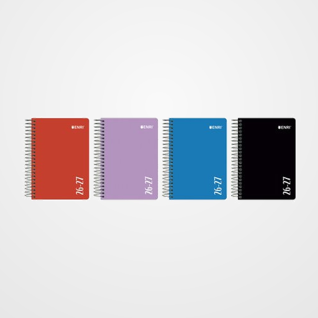 AGENDA ESCOLAR (2026-27) ENRI TEENS ESPIRAL tapa PP 8º D/P SURTIDO (4 col.)