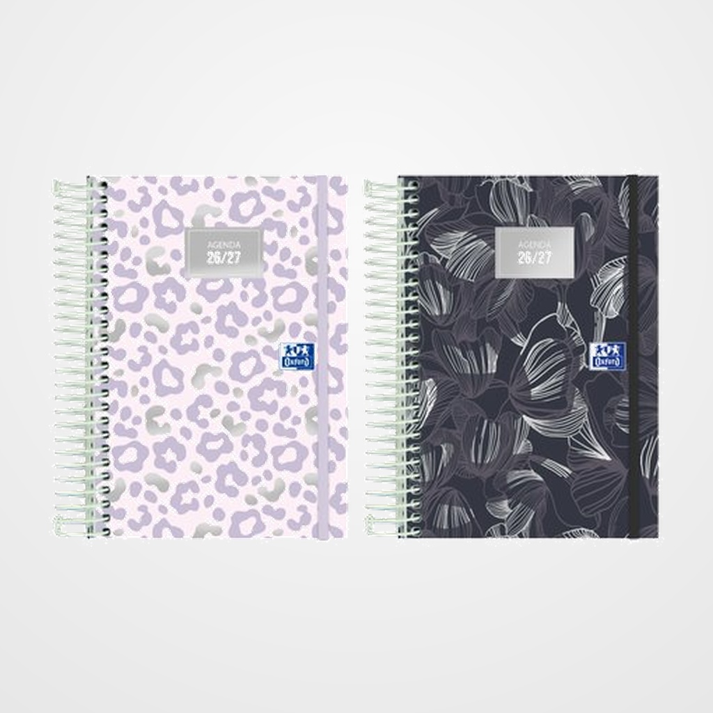 AGENDA ESCOLAR (2026-27) OXFORD DREAM TECH ESPIRAL tapa EXTRADURA con GOMA 8º D/P SURTIDO (2 mod.)