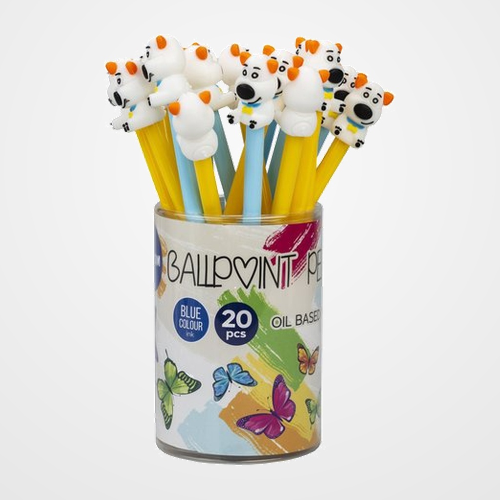 BOLIGRAFO CENTRUM FANCY DOG BOTE DE 20 (tinta azul)