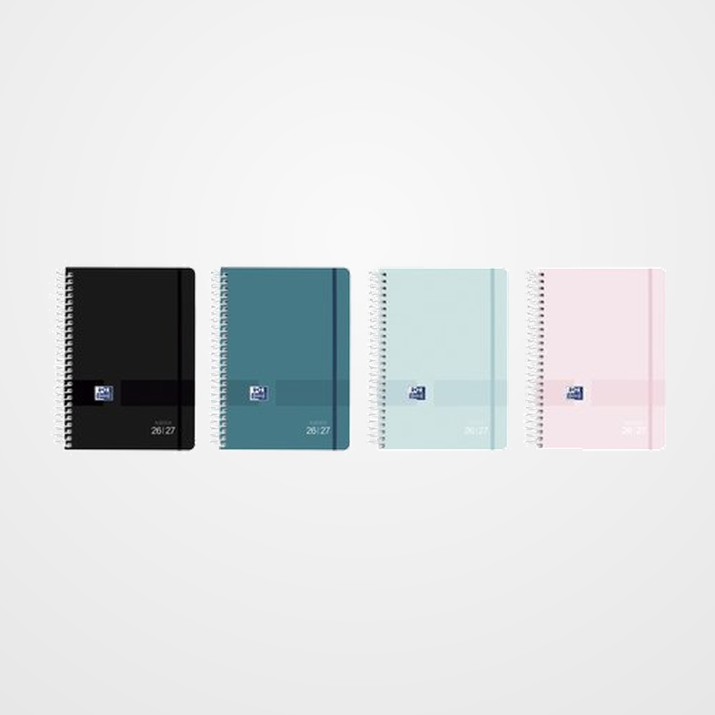 [82603572] AGENDA ESCOLAR (2026-27) OXFORD LIVE&GO ESPIRAL tapa PP con GOMA 8º S/V SURTIDO (4 Col.)