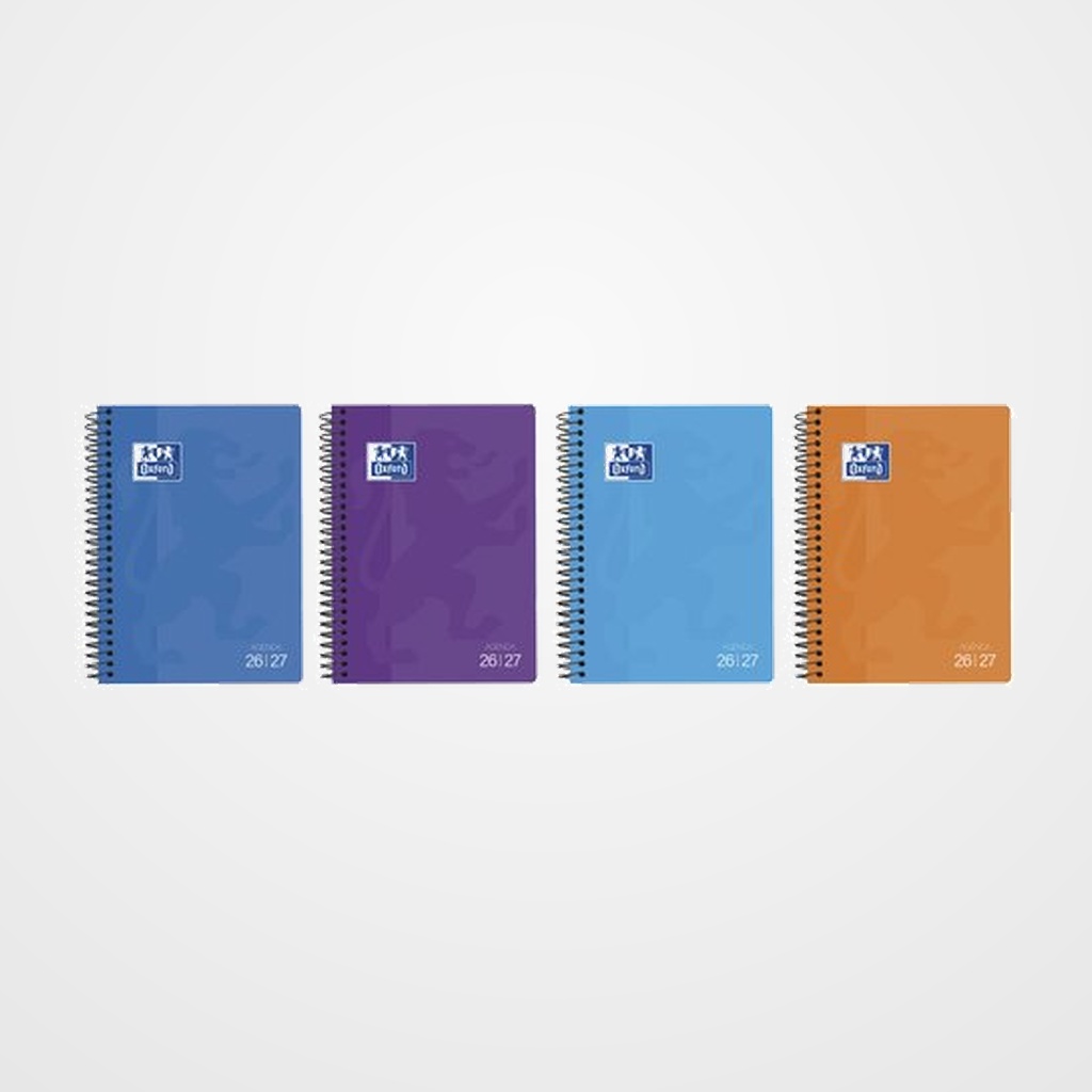 AGENDA ESCOLAR (2026-27) OXFORD SCHOOL ESPIRAL tapa PP 4º S/V SURTIDO (4 col.)