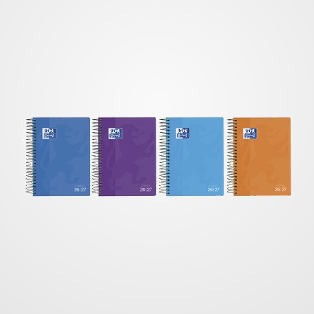 AGENDA ESCOLAR (2026-27) OXFORD SCHOOL ESPIRAL tapa PP 8º D/P SURTIDO (4 col.)