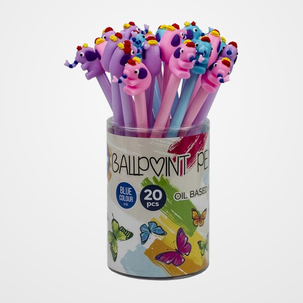 BOLIGRAFO CENTRUM FANCY ELEPHANT BOTE DE 20 (tinta azul)