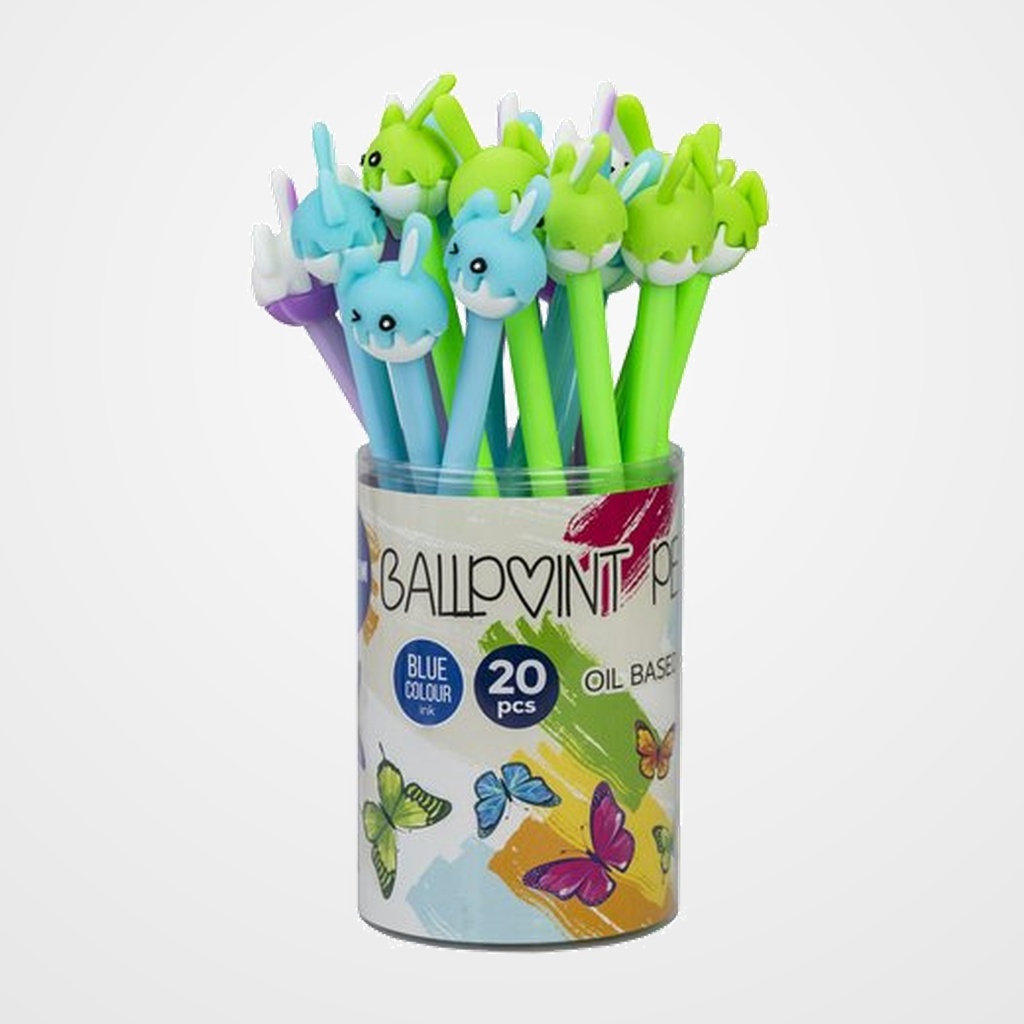 BOLIGRAFO CENTRUM FANCY RABBIT BOTE DE 20 (tinta azul)