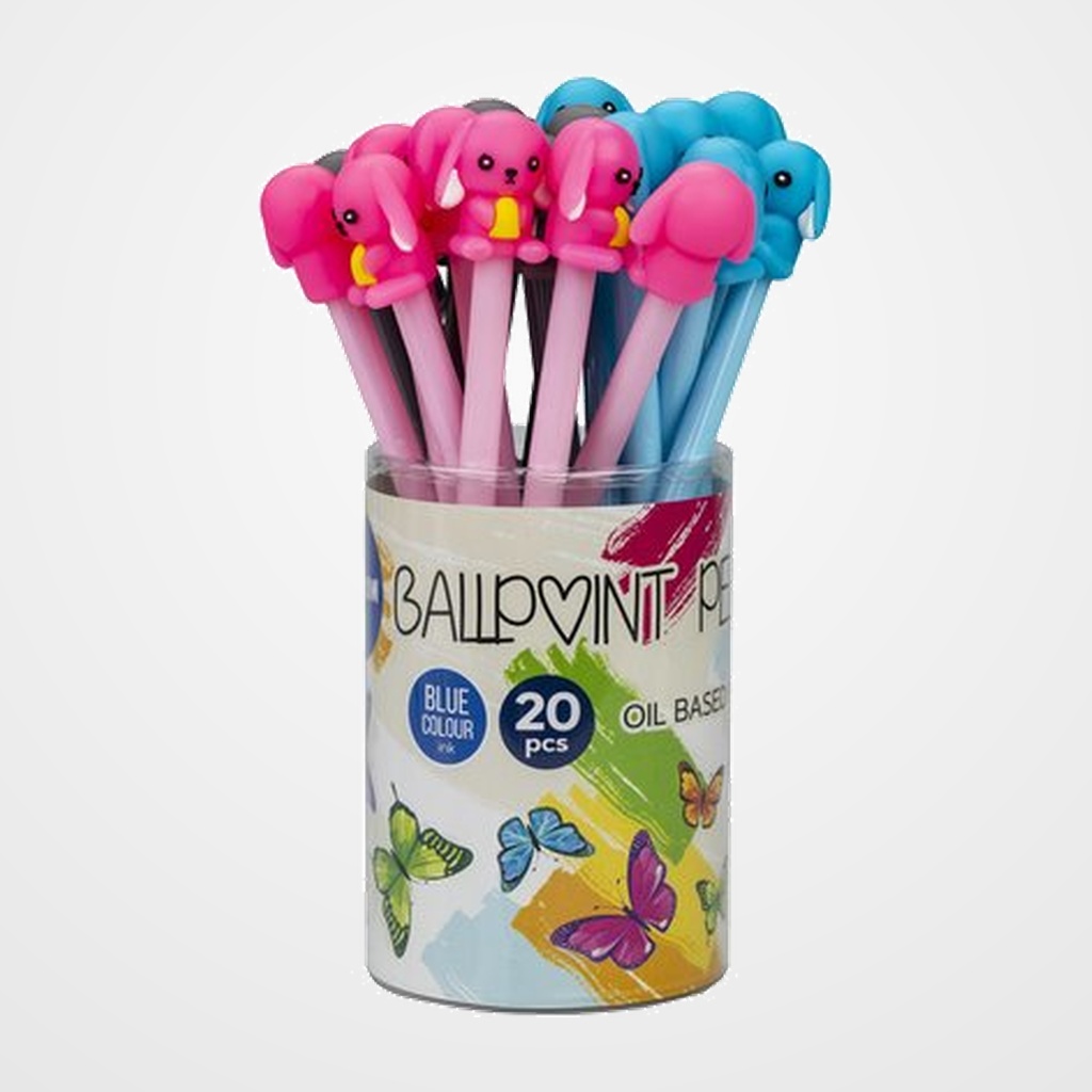 BOLIGRAFO CENTRUM FANCY RABBIT BOTE DE 20 (tinta azul)