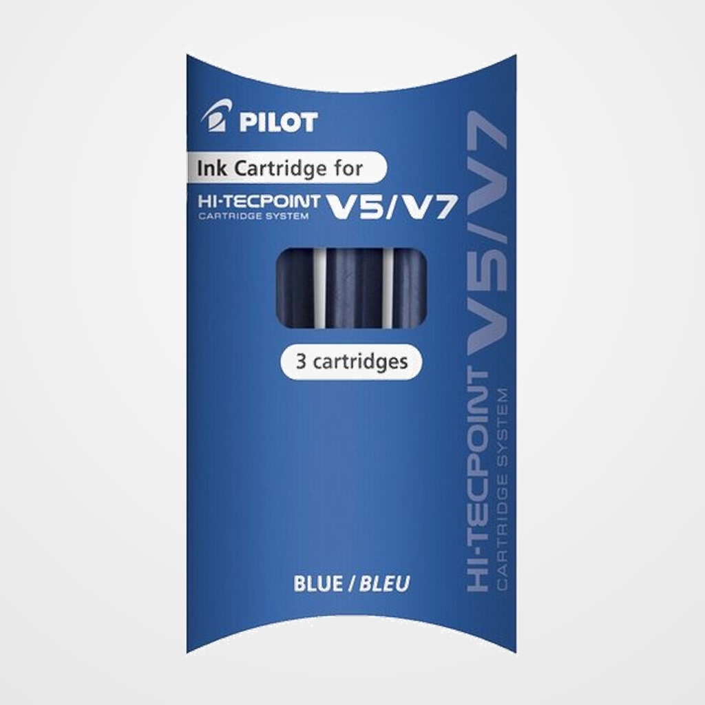 RECAMBIO PILOT ROLLER V-5 RECARGABLE AZUL BLISTER DE 3