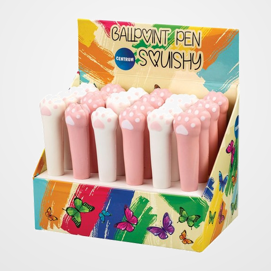 BOLIGRAFO CENTRUM SQUISHY PAW EXPOSITOR de 24