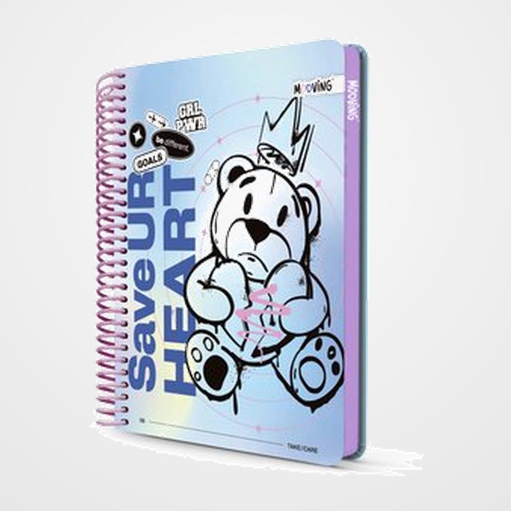 BLOC MOOVING PREMIUM tapa DURA 17x21.5cm 96h 80g CUAD.5x5 GRL PWR SURTIDO (2 mod.)